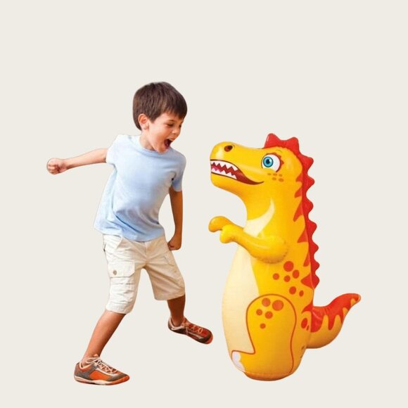 Tumbler Boxing Inflatable Dinosaur Punching Bag Boys Games Sport Toys Kid's Gift - Picture 5 of 7